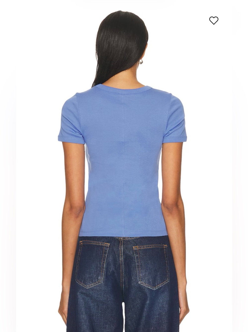 Core Crew Neck Short Sleeve Tee - Blue - FLORE FLORE - Picture 6 of 6